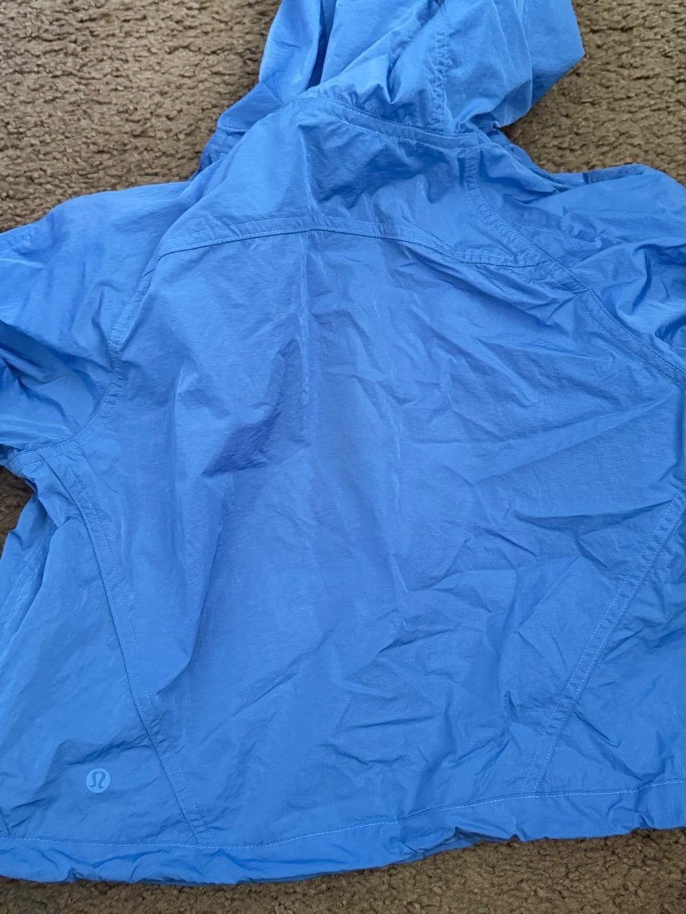 Light Blue Hooded Anorak Pullover - Picture 3 of 3
